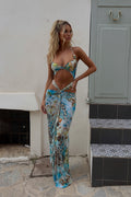 DALIA - Flower Maxi Dress - Blue Print