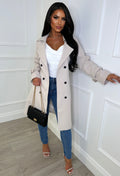 DALIA - Belted Trench Coat - Beige