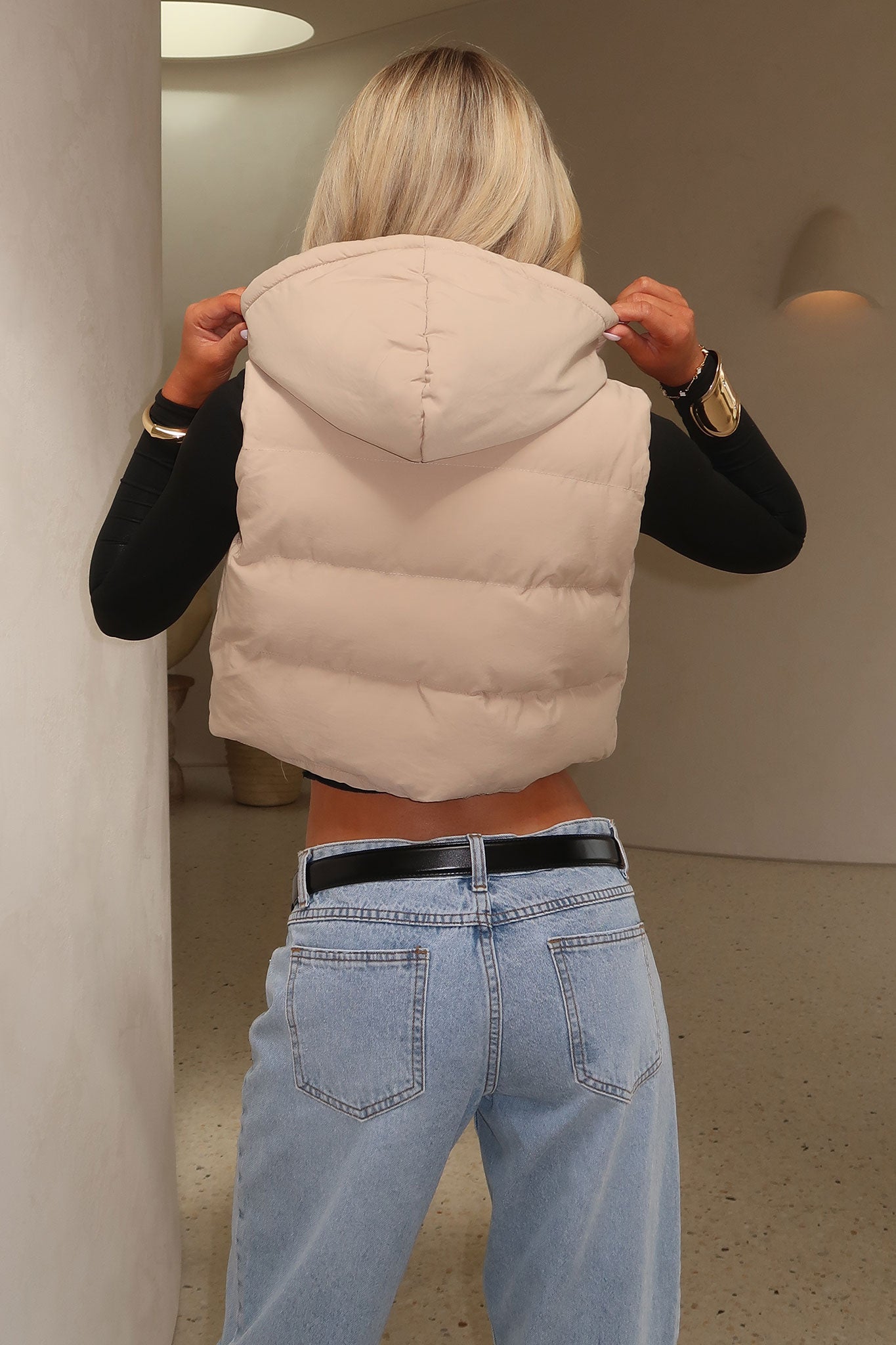 DALIA - Puffer Vest - Beige