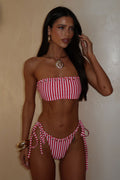 DALIA - Bikini Bottoms - Red Stripe