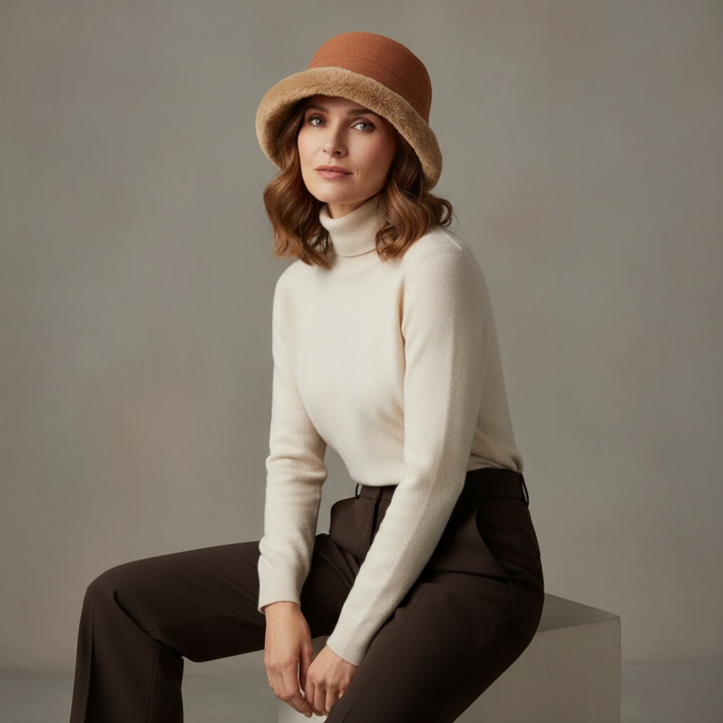 DALIA – Damski kapelusz typu bucket – Klasyczny design