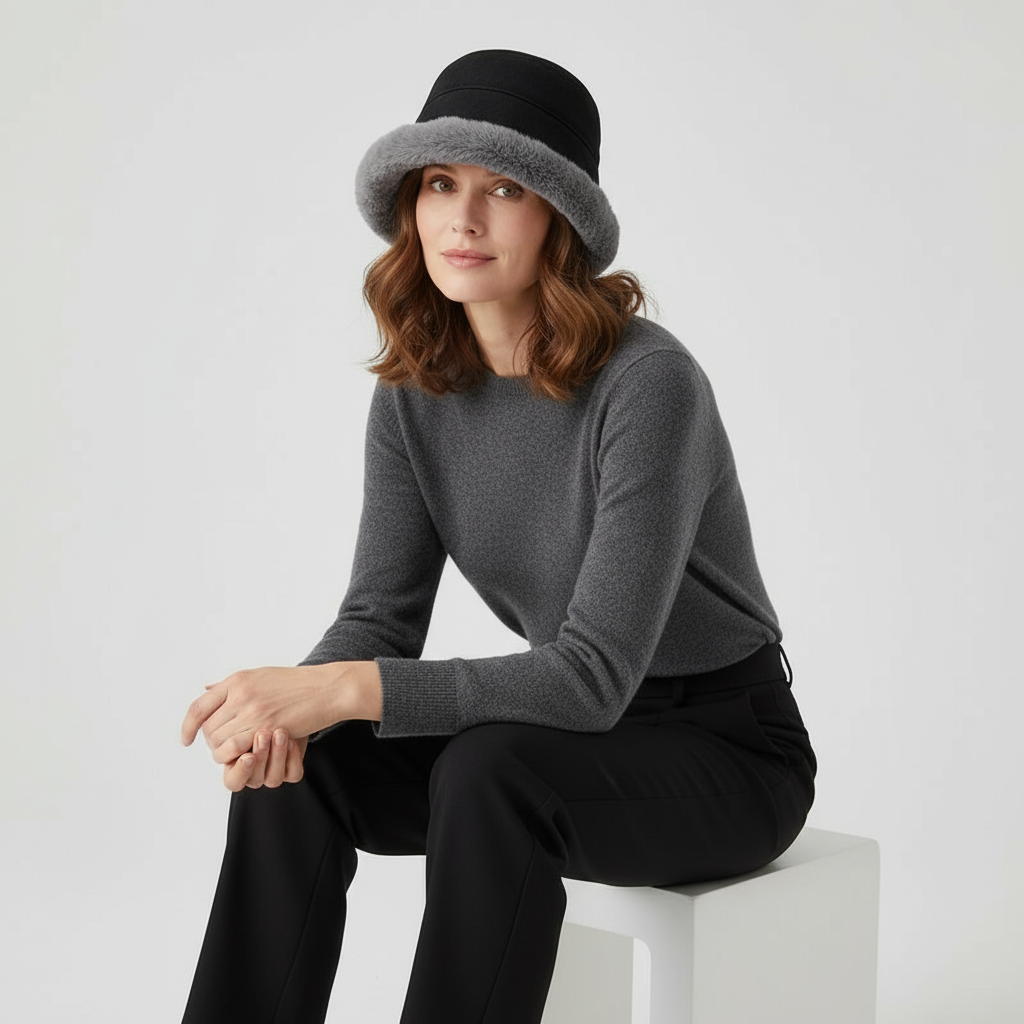 DALIA – Damski kapelusz typu bucket – Klasyczny design