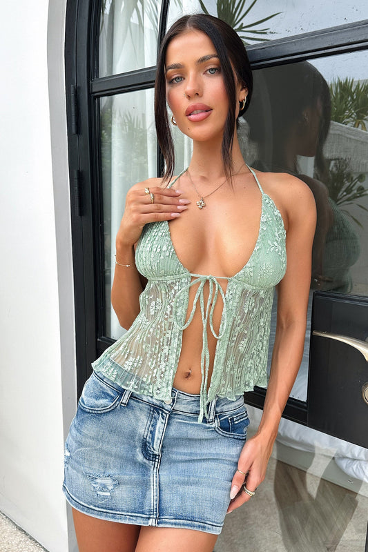 DALIA - Cork Top - Sage