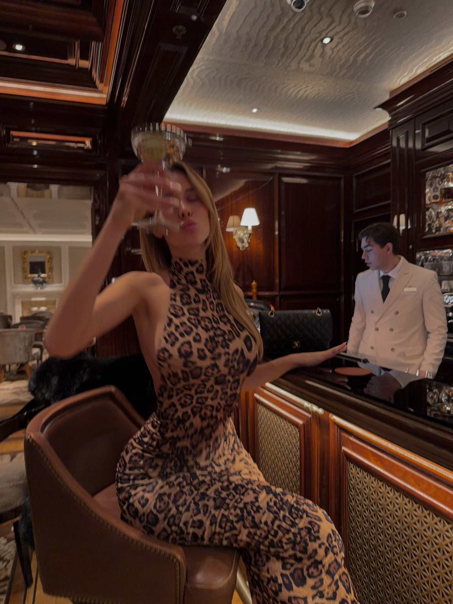 DALIA - Leopard-Print Maxi Dress