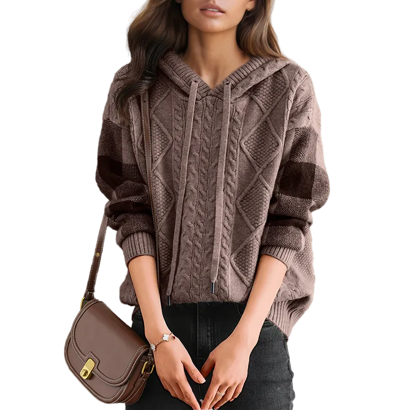 DALIA - Jacquard Hooded Sweater