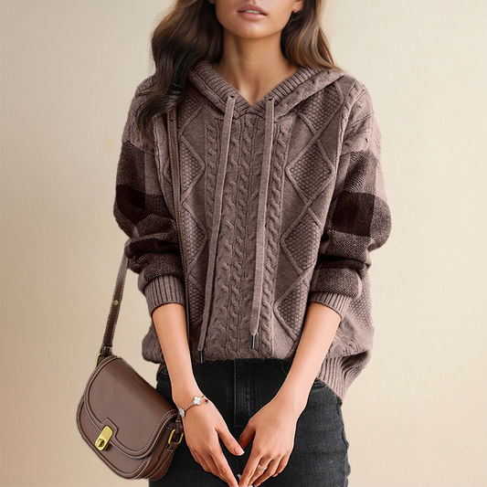DALIA - Jacquard Hooded Sweater