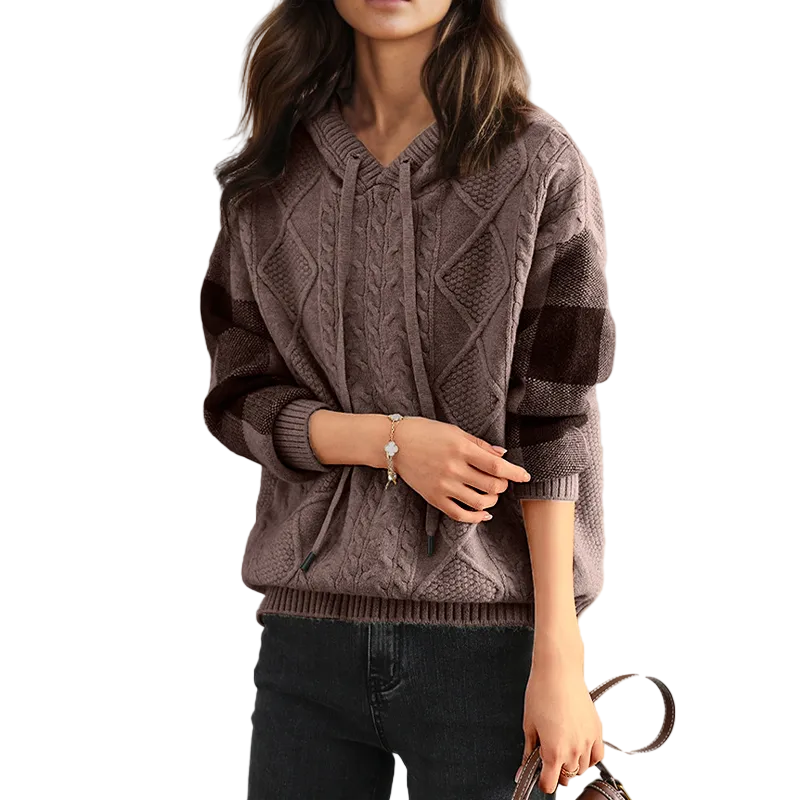 DALIA - Jacquard Hooded Sweater