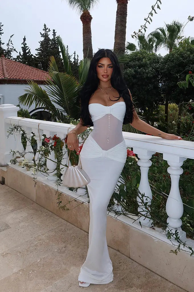 DALIA- Strapless Twist-Front Bodycon Dress