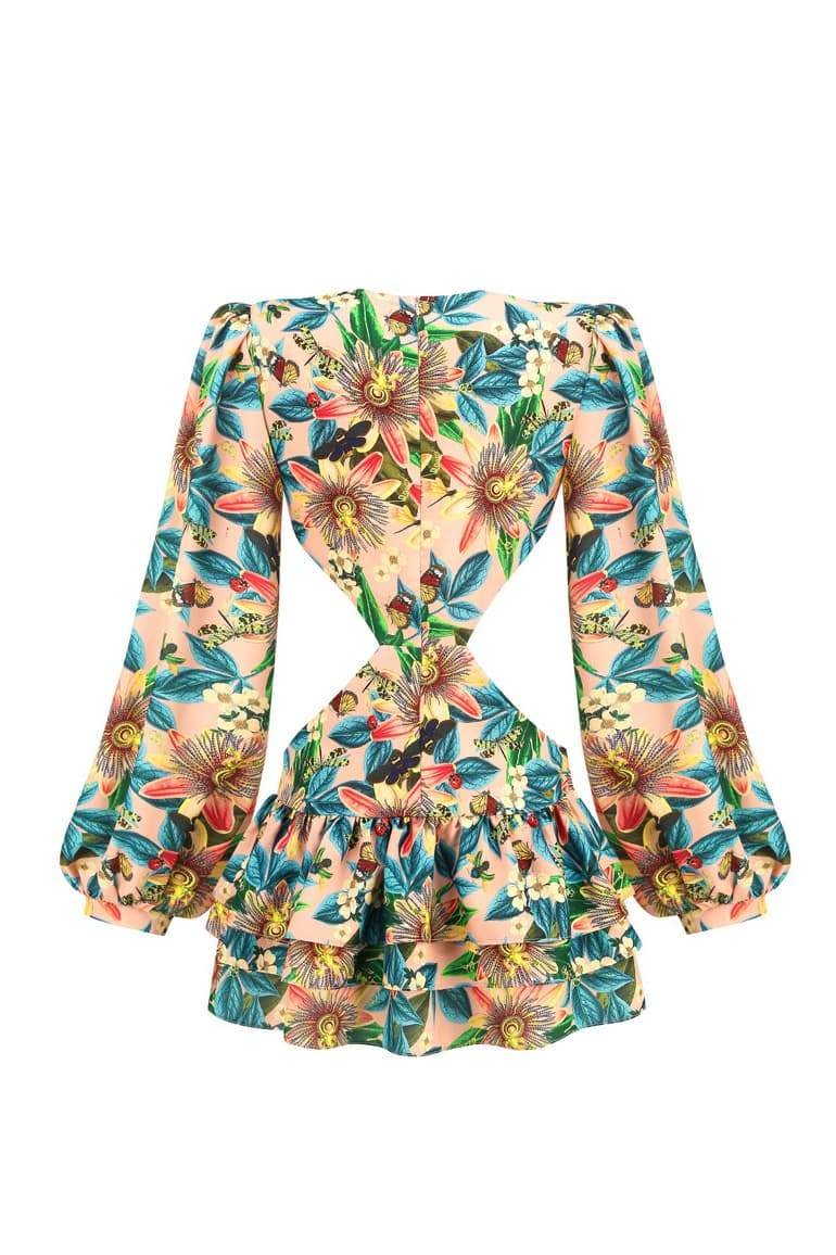 DALIA - Exotic Cut-out Mini Dress