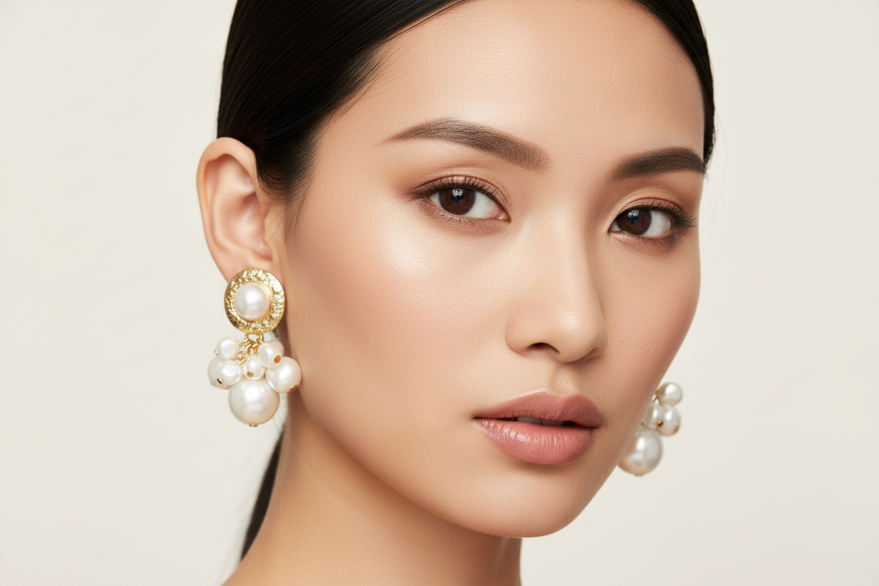 DALIA - Lyla Pearl Detail Earrings