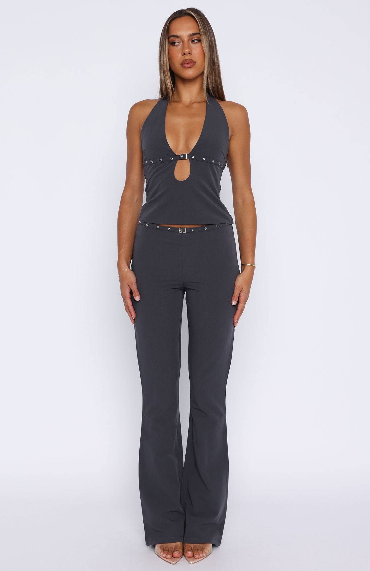 DALIA - Pants Charcoal