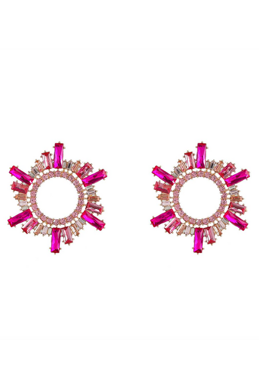 DALIA - Kryształowe kolczyki koła