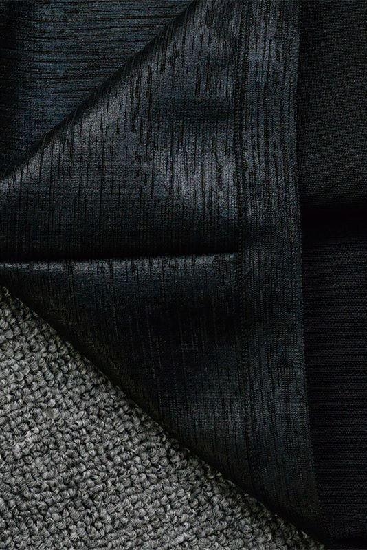 DALIA - Zwarte metallic cocktailjurk met halternek - Zwart