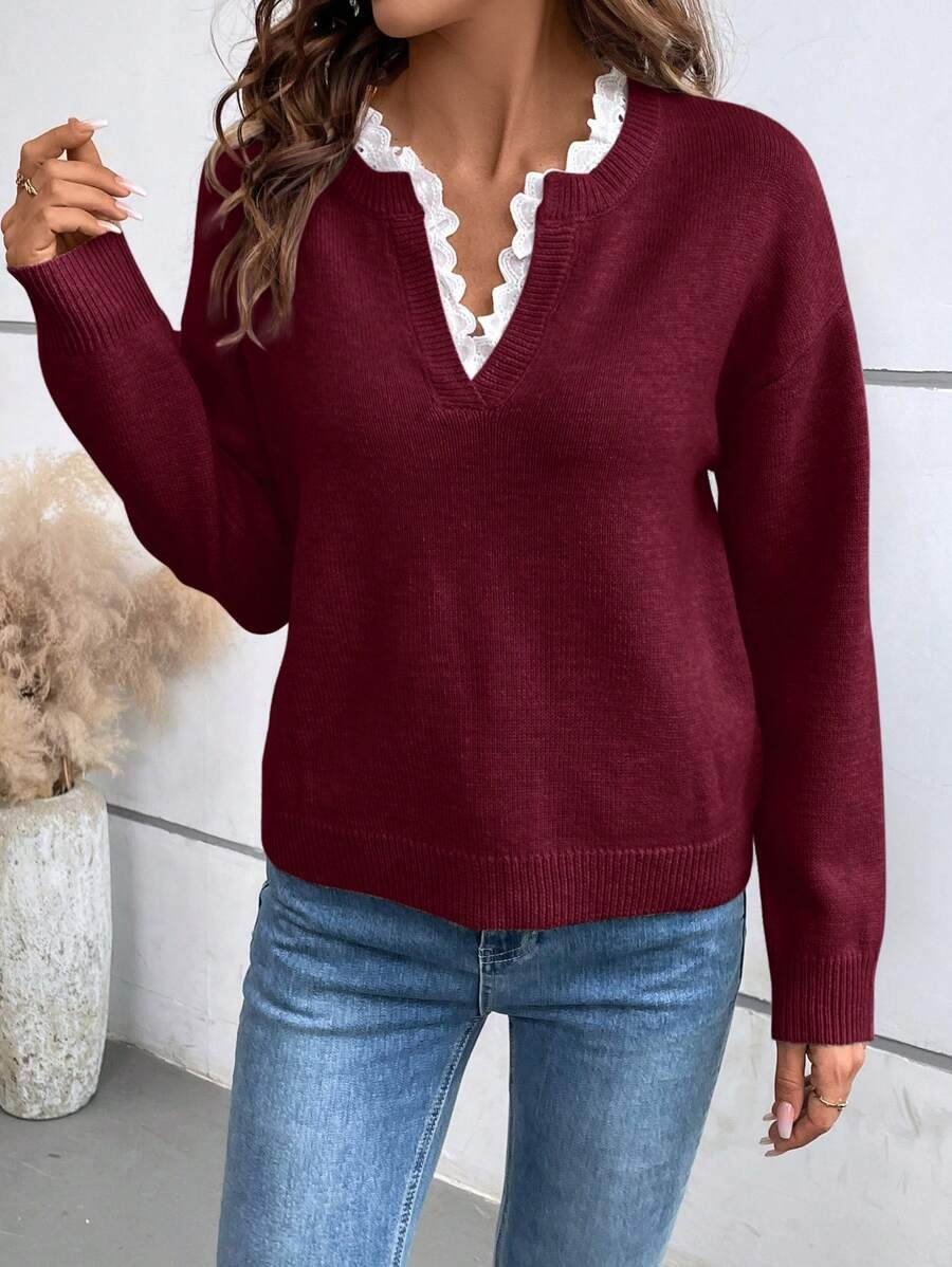DALIA - Elegant V-Neck Jumper