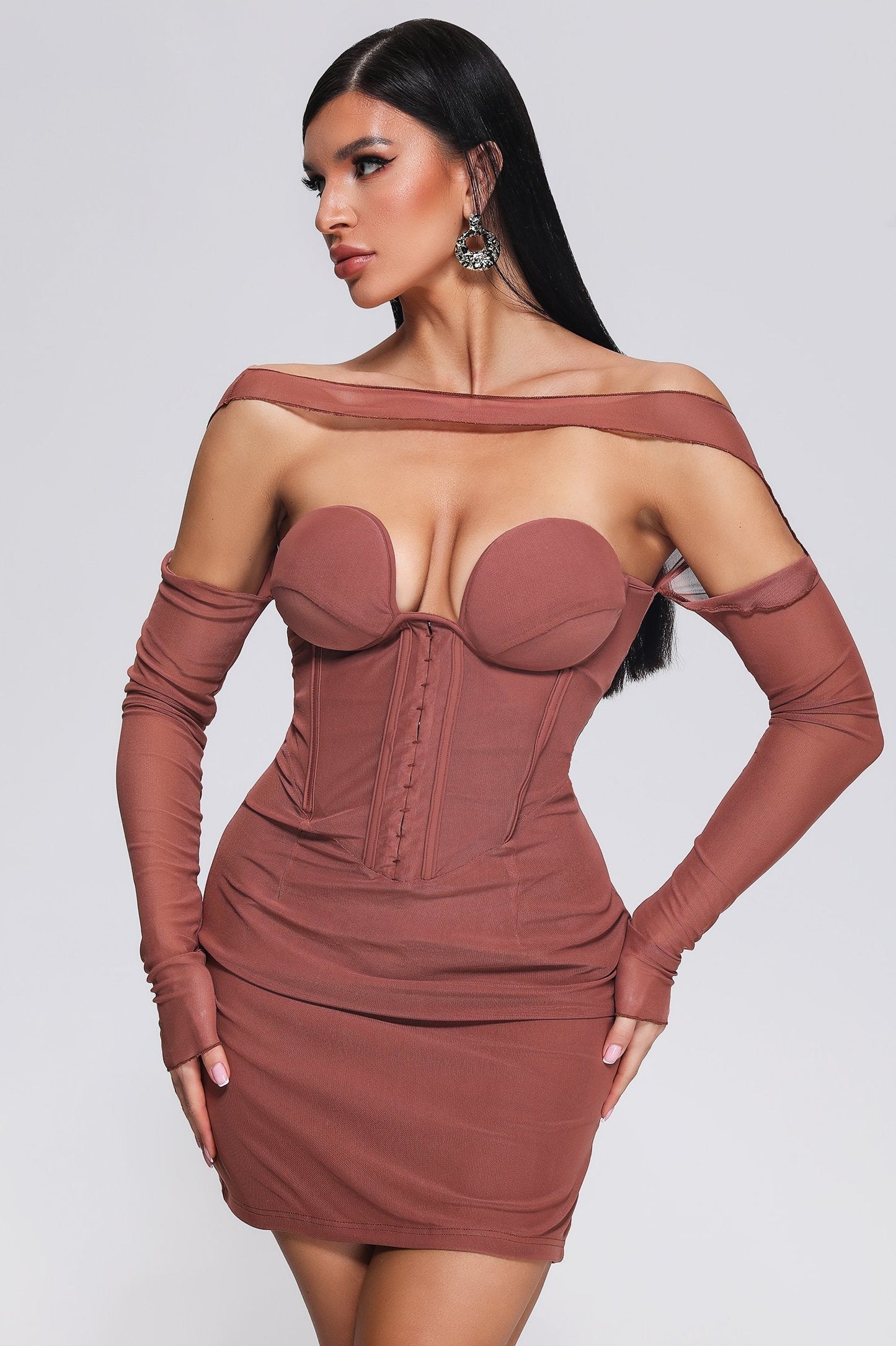 DALIA - Slare Mesh Mini Dress
