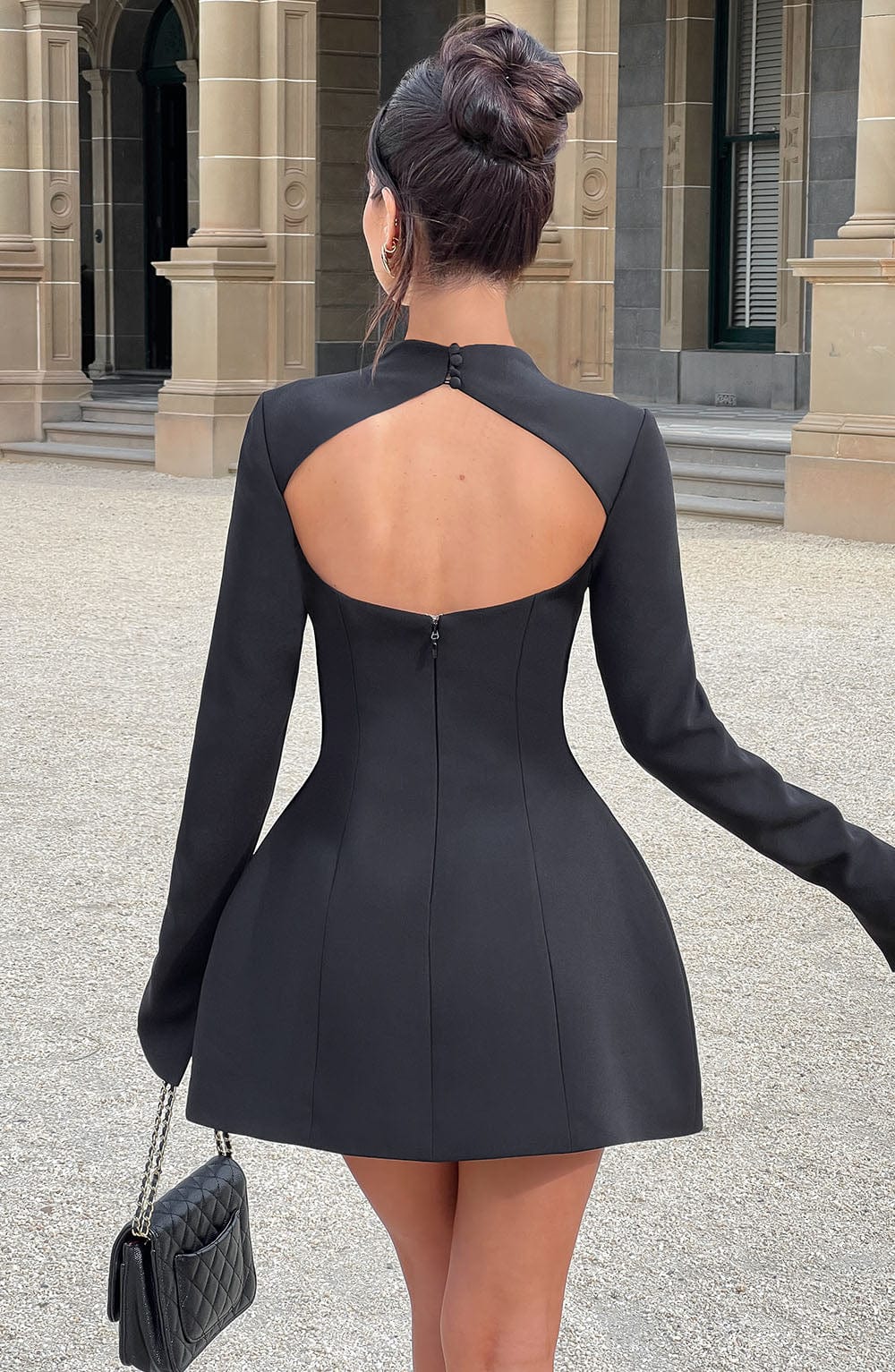 DALIA - Cute Mini Dress - Black