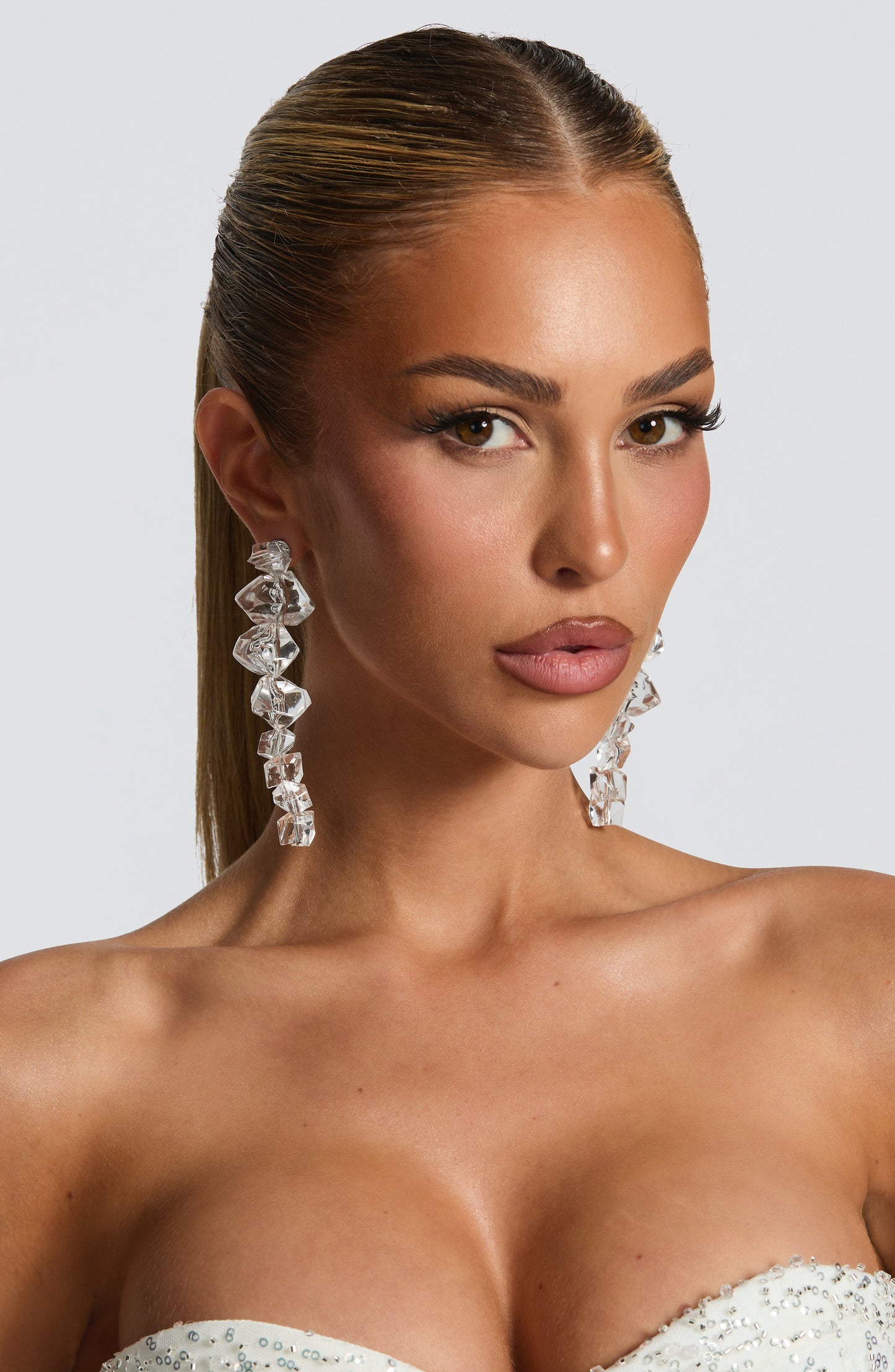 DALIA - Statement Earrings - Clear