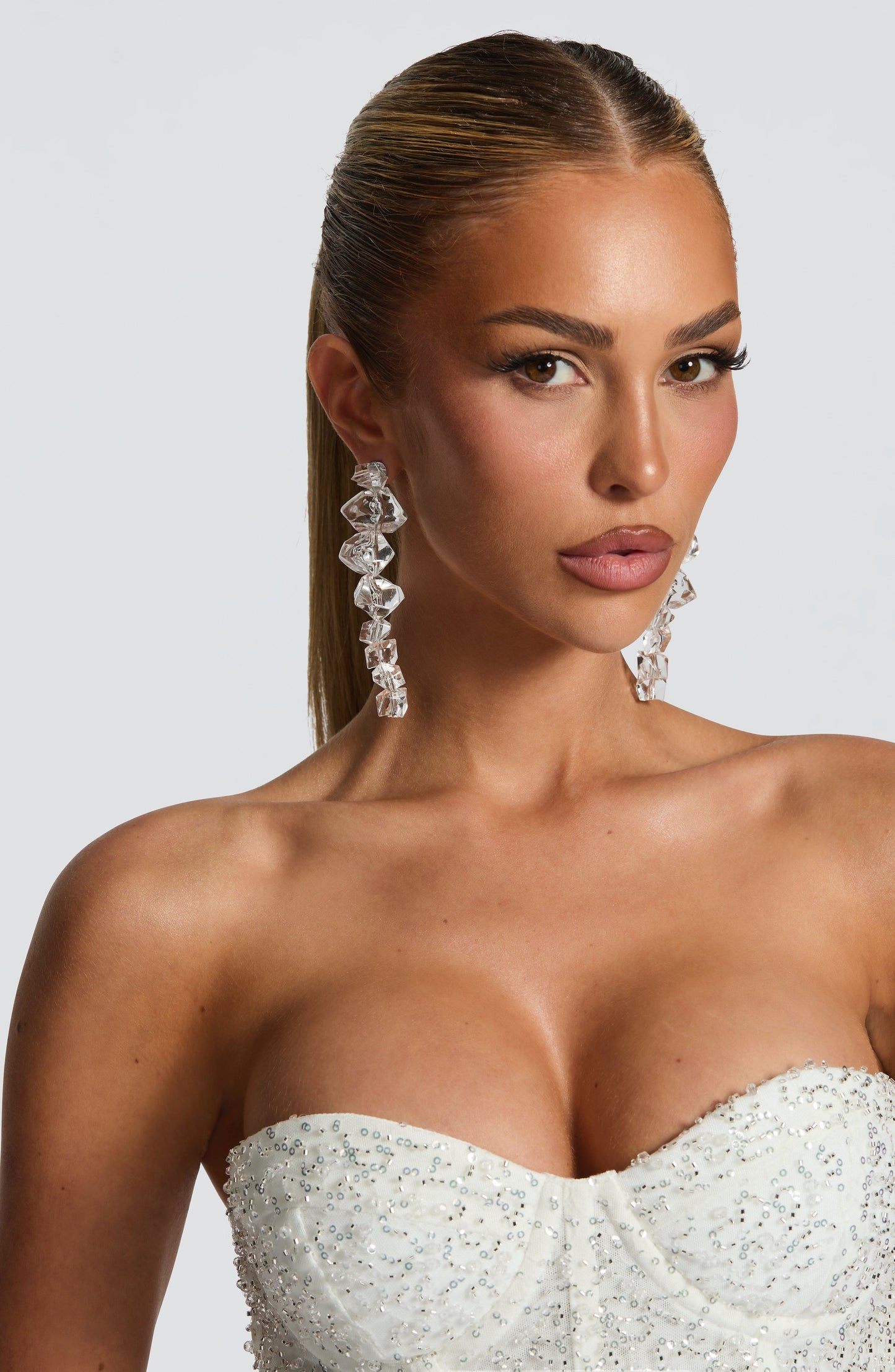 DALIA - Statement Earrings - Clear