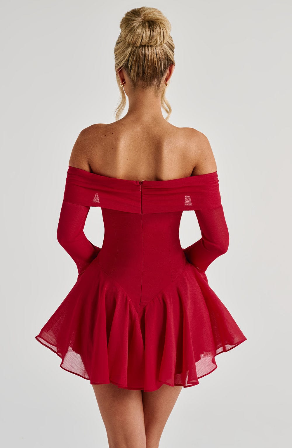 DALIA - Romantic Playsuit - Red