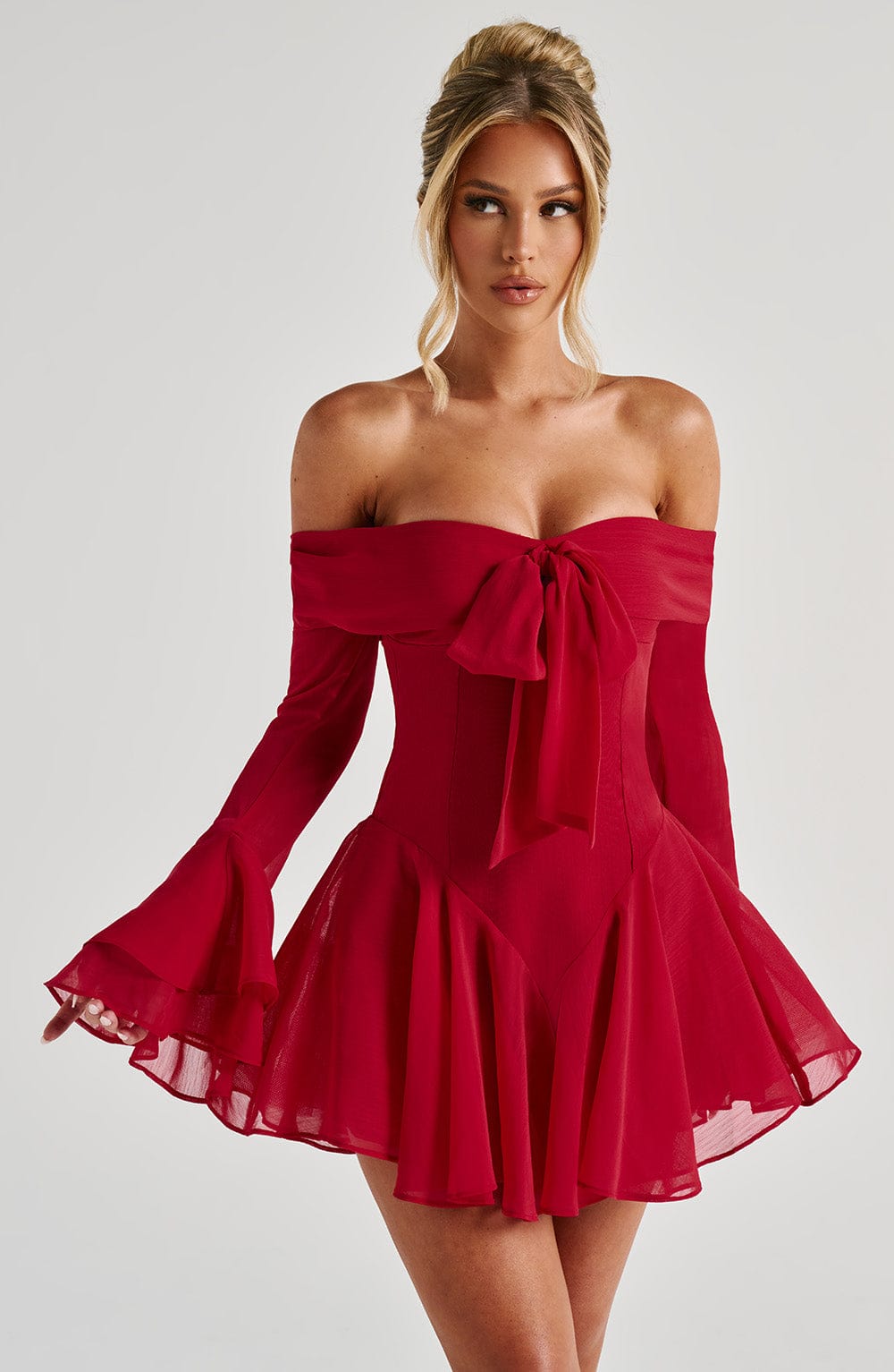 DALIA - Romantic Playsuit - Red