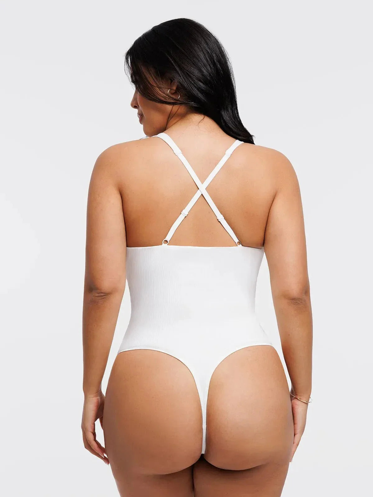 DALIA - Shapewear Cross-Front Draped Halter Tummy Control Bodysuit