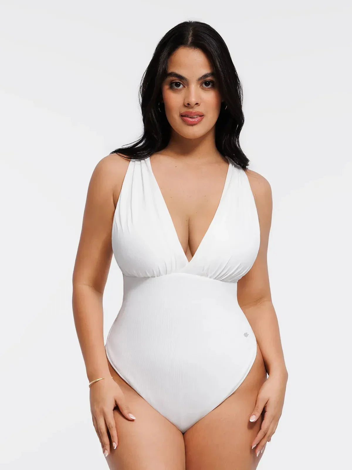 DALIA - Shapewear Cross-Front Draped Halter Tummy Control Bodysuit