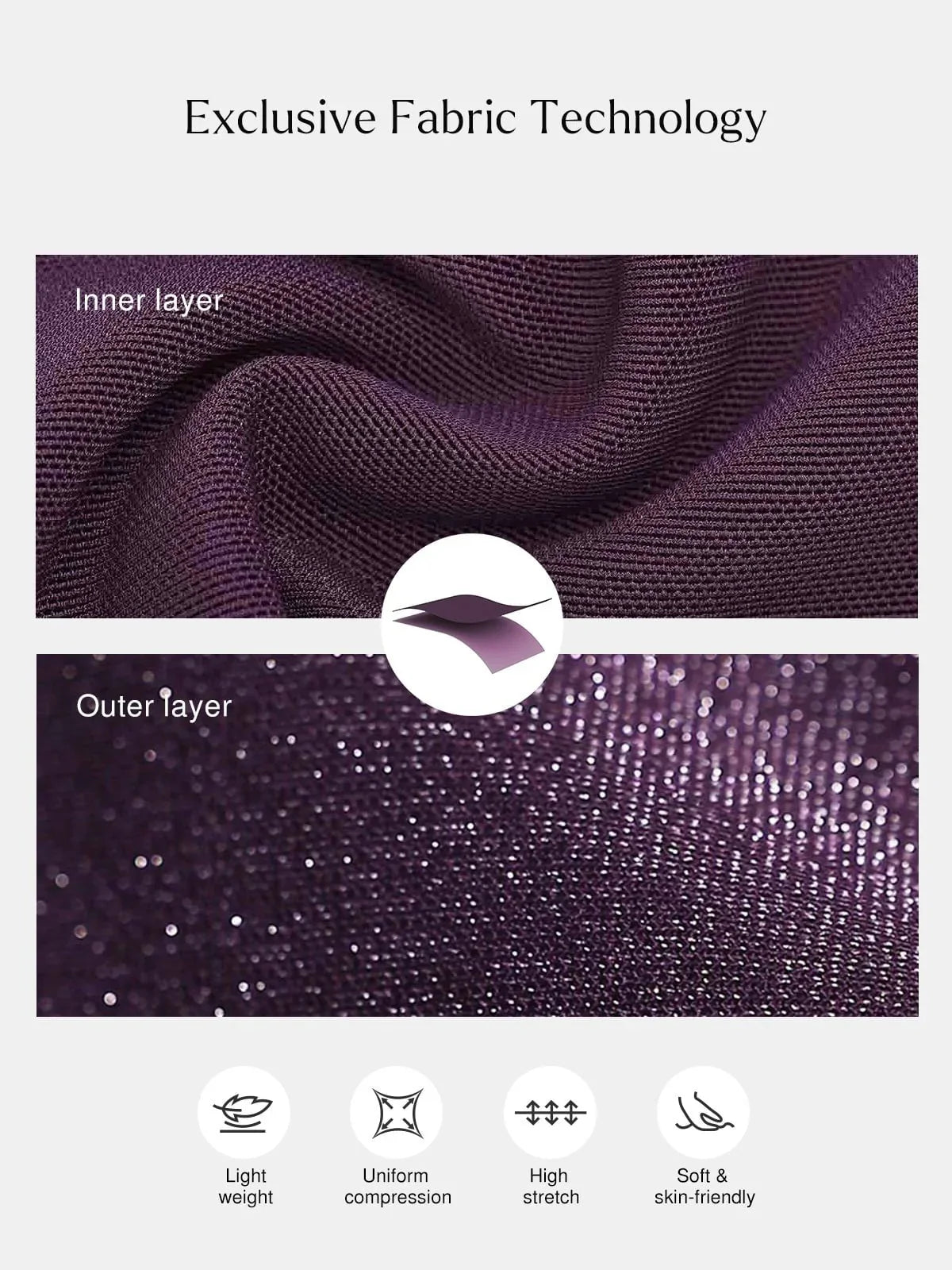 DALIA - Shapewear Ruched Metallic Knit Square Neck Slimming Bodysuit