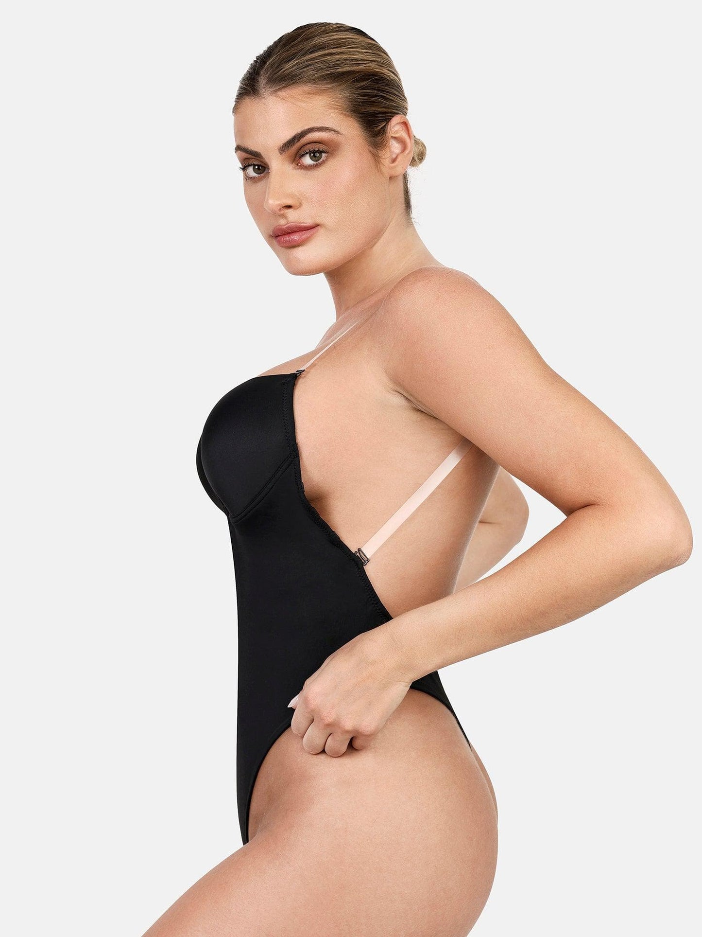 DALIA - Shapewear Halter Strap Deep U Sculpting Backless Bodysuit