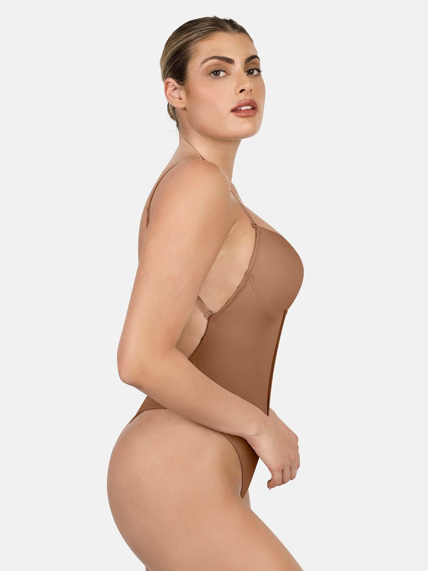 DALIA - Shapewear Halter Strap Deep U Sculpting Backless Bodysuit