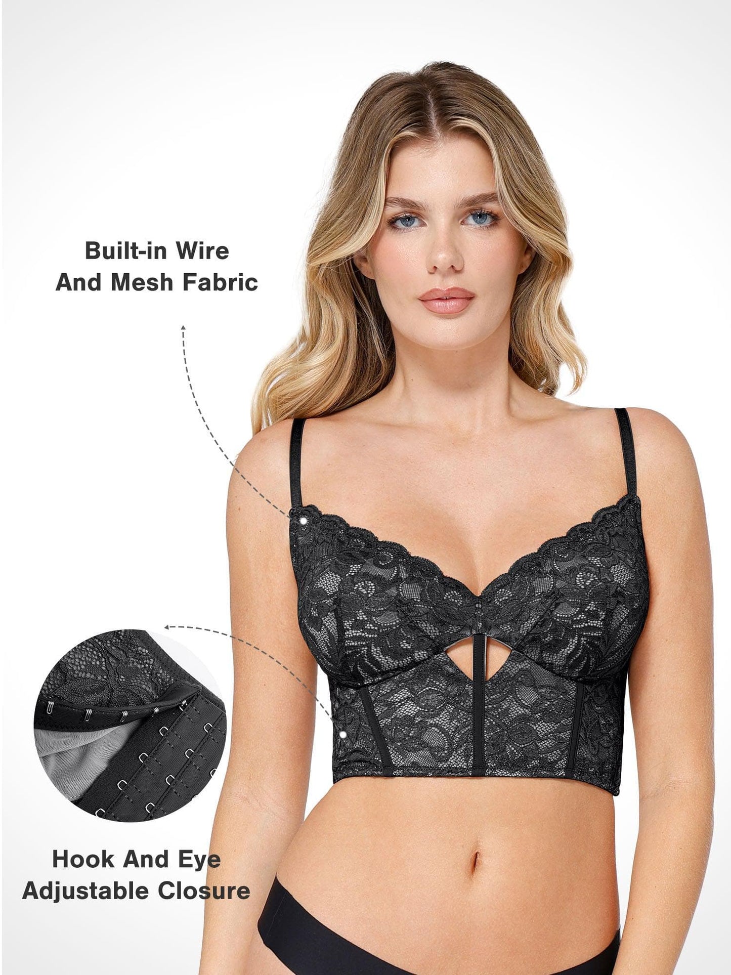 DALIA - Shapewear Lace Corset Bra or Slimming Midi Wrap Skirt