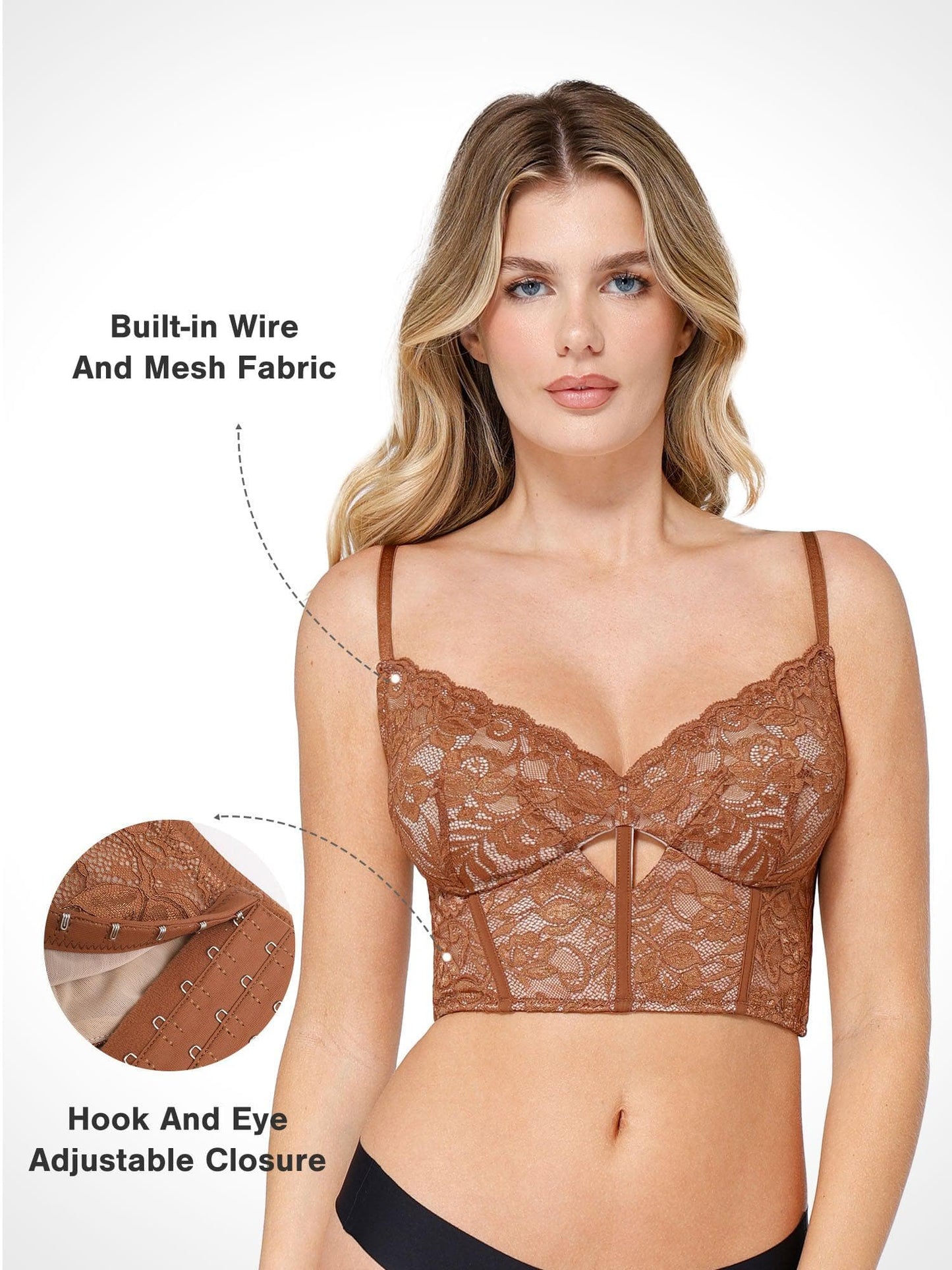 DALIA - Shapewear Lace Corset Bra or Slimming Midi Wrap Skirt