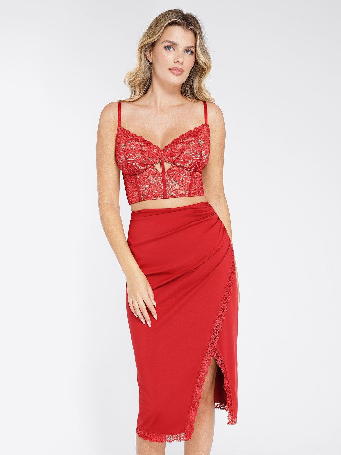DALIA - Shapewear Lace Corset Bra or Slimming Midi Wrap Skirt