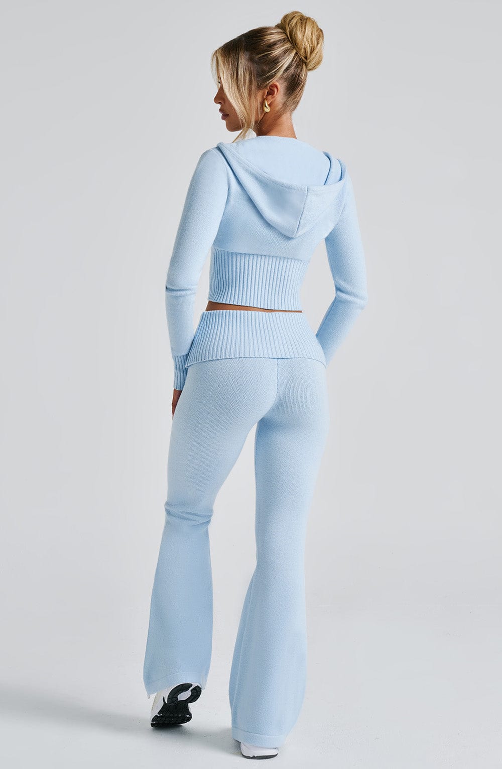 DALIA Knit Hoodie Set - Baby Blue