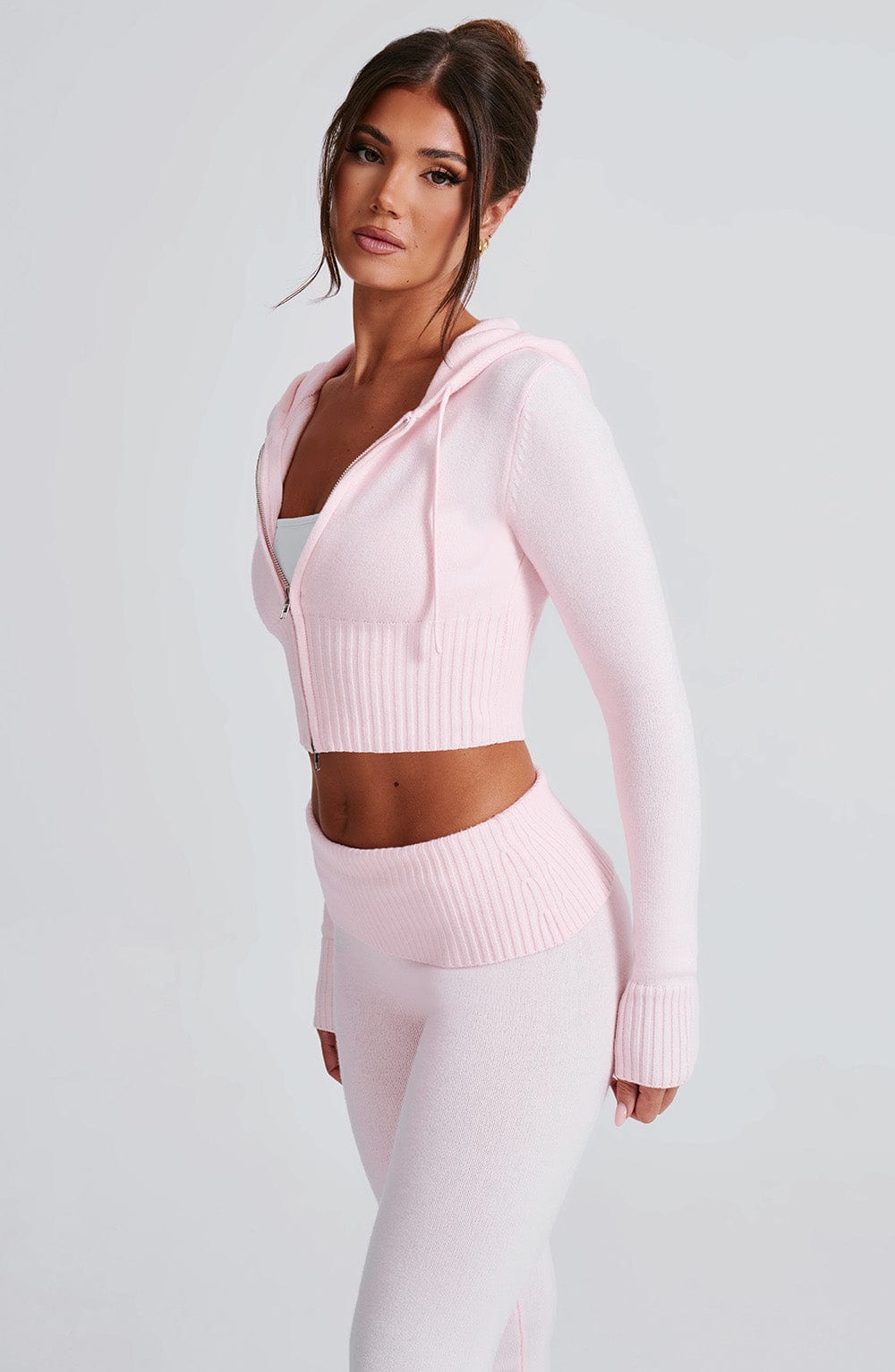 DALIA Knit Hoodie Set - Pink