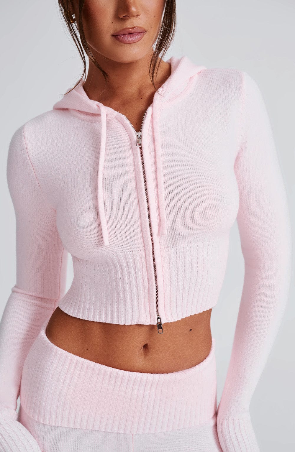 DALIA Knit Hoodie Set - Pink