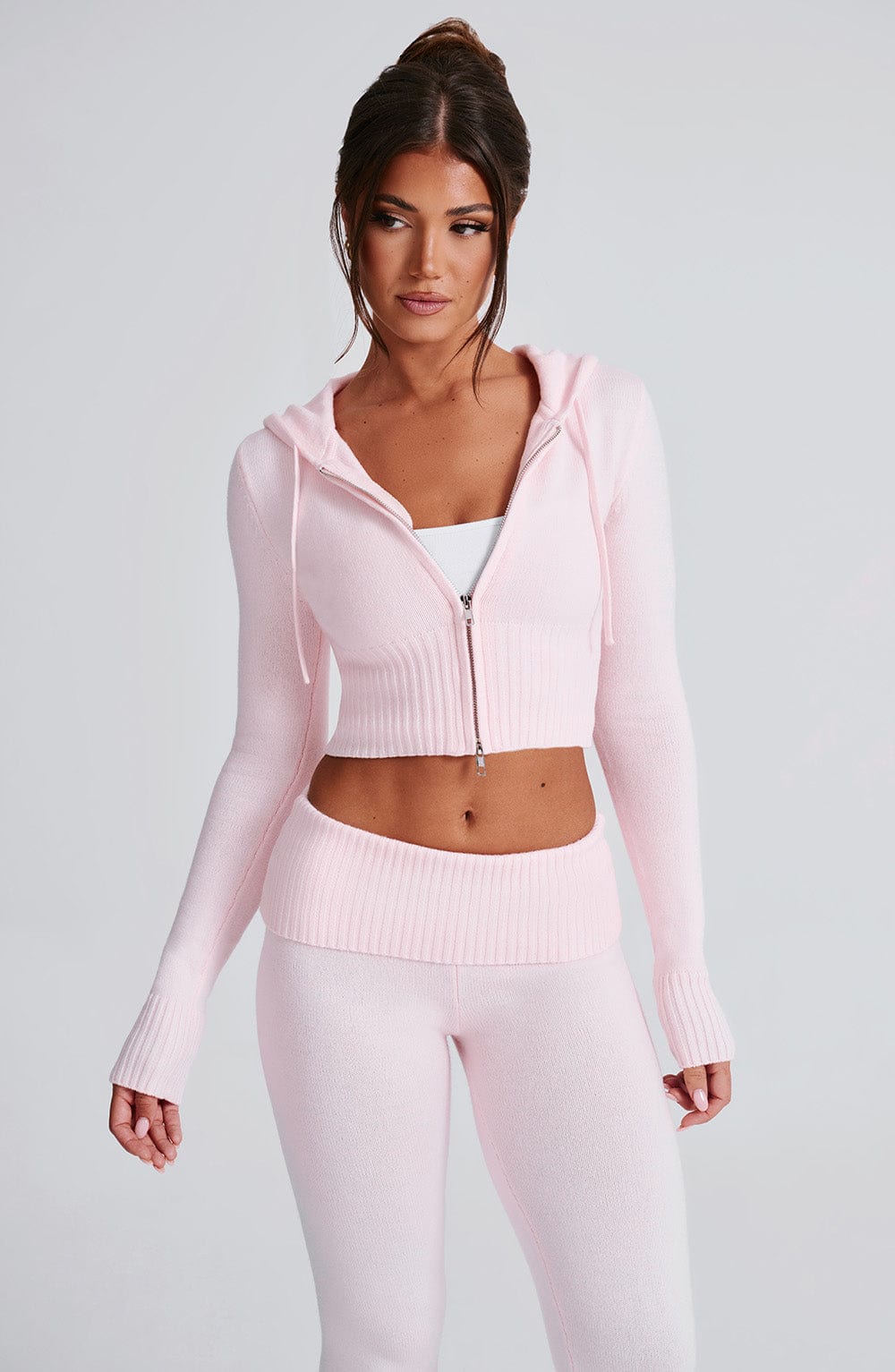 DALIA Knit Hoodie Set - Pink