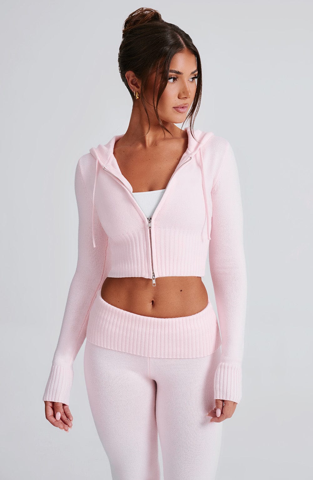 DALIA Knit Hoodie Set - Pink