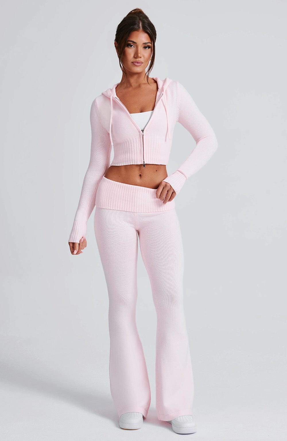 DALIA Knit Hoodie Set - Pink