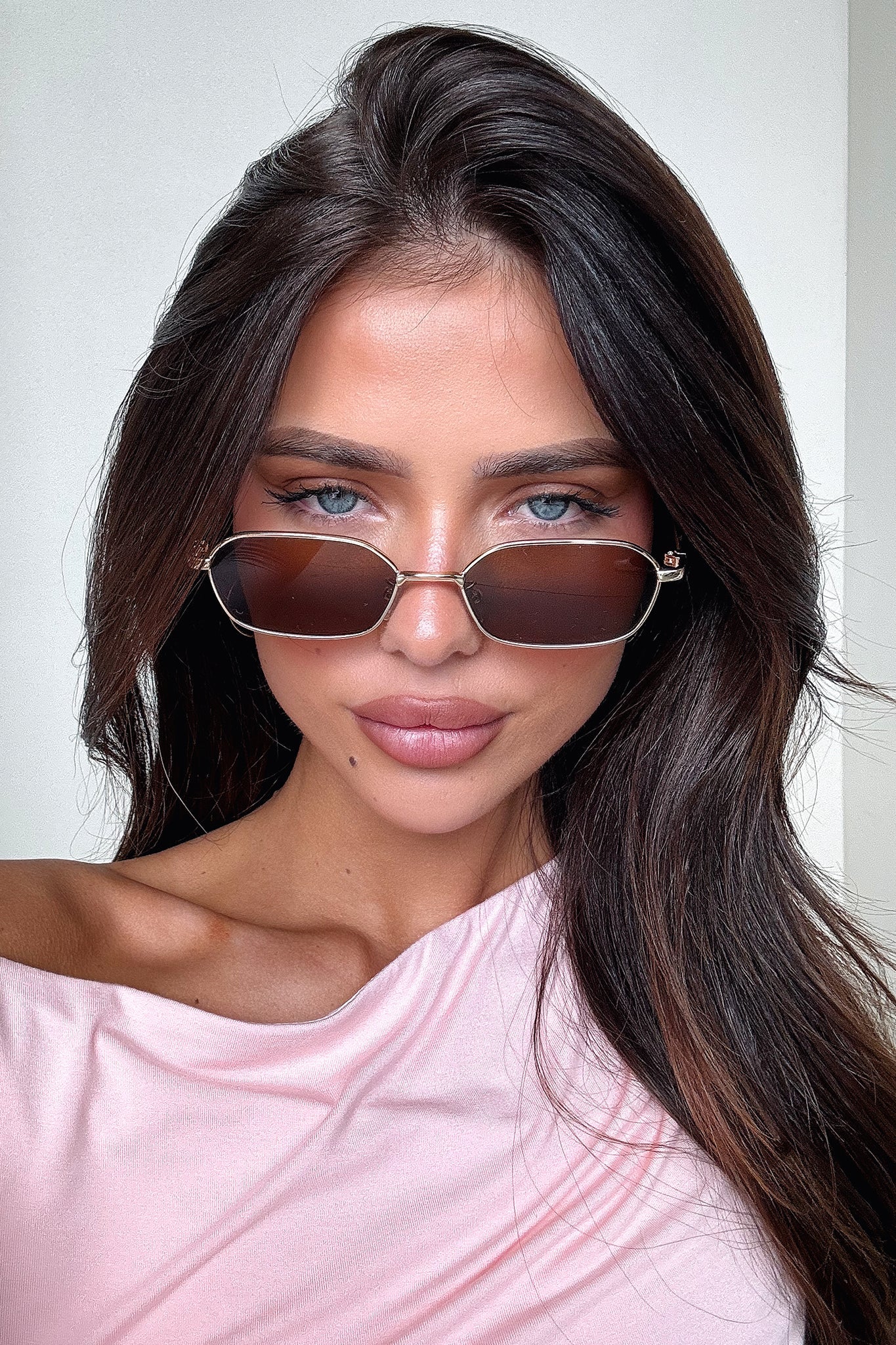 DALIA - Rhys Sunglasses - Gold/Brown