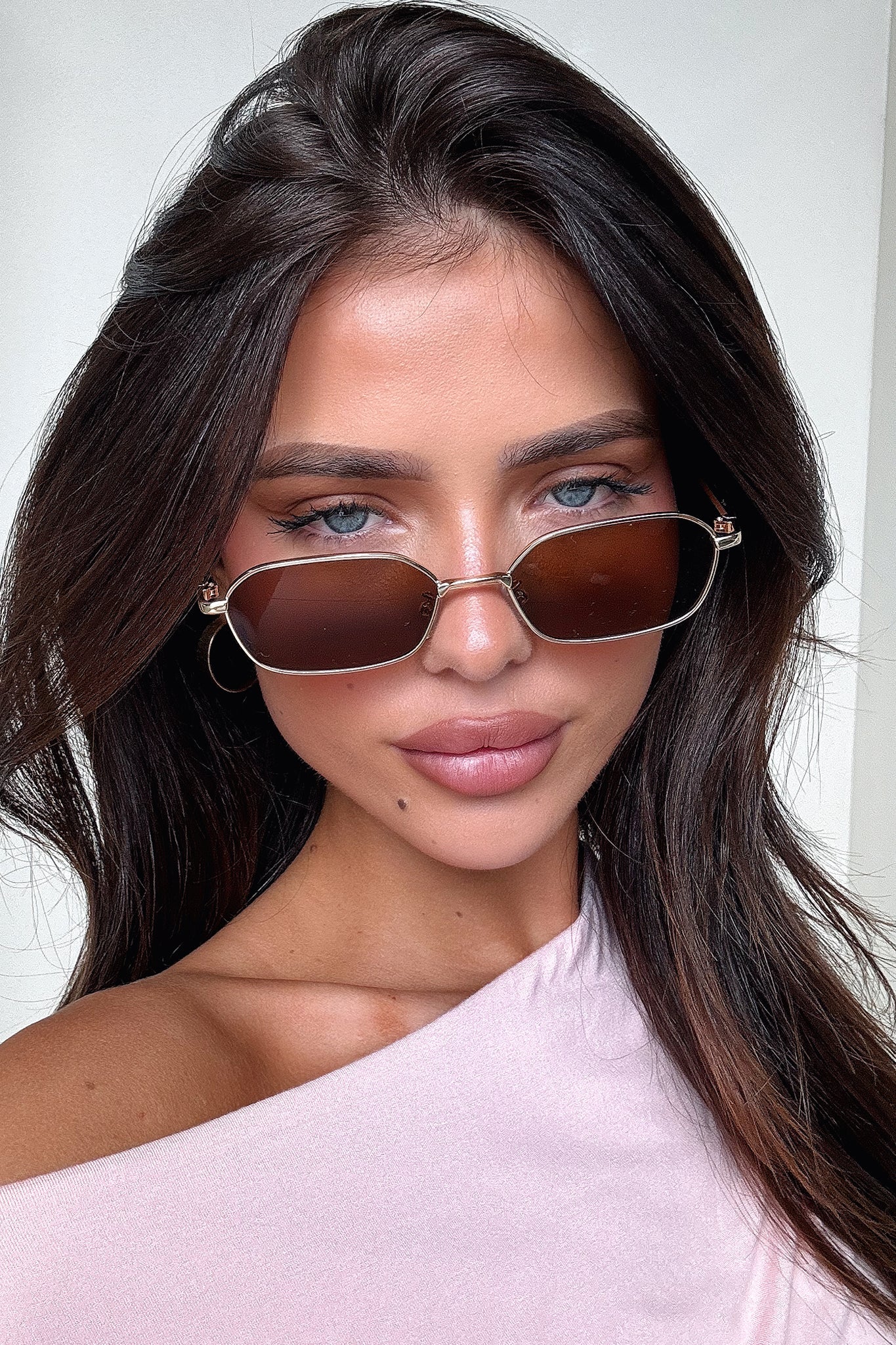 DALIA - Rhys Sunglasses - Gold/Brown