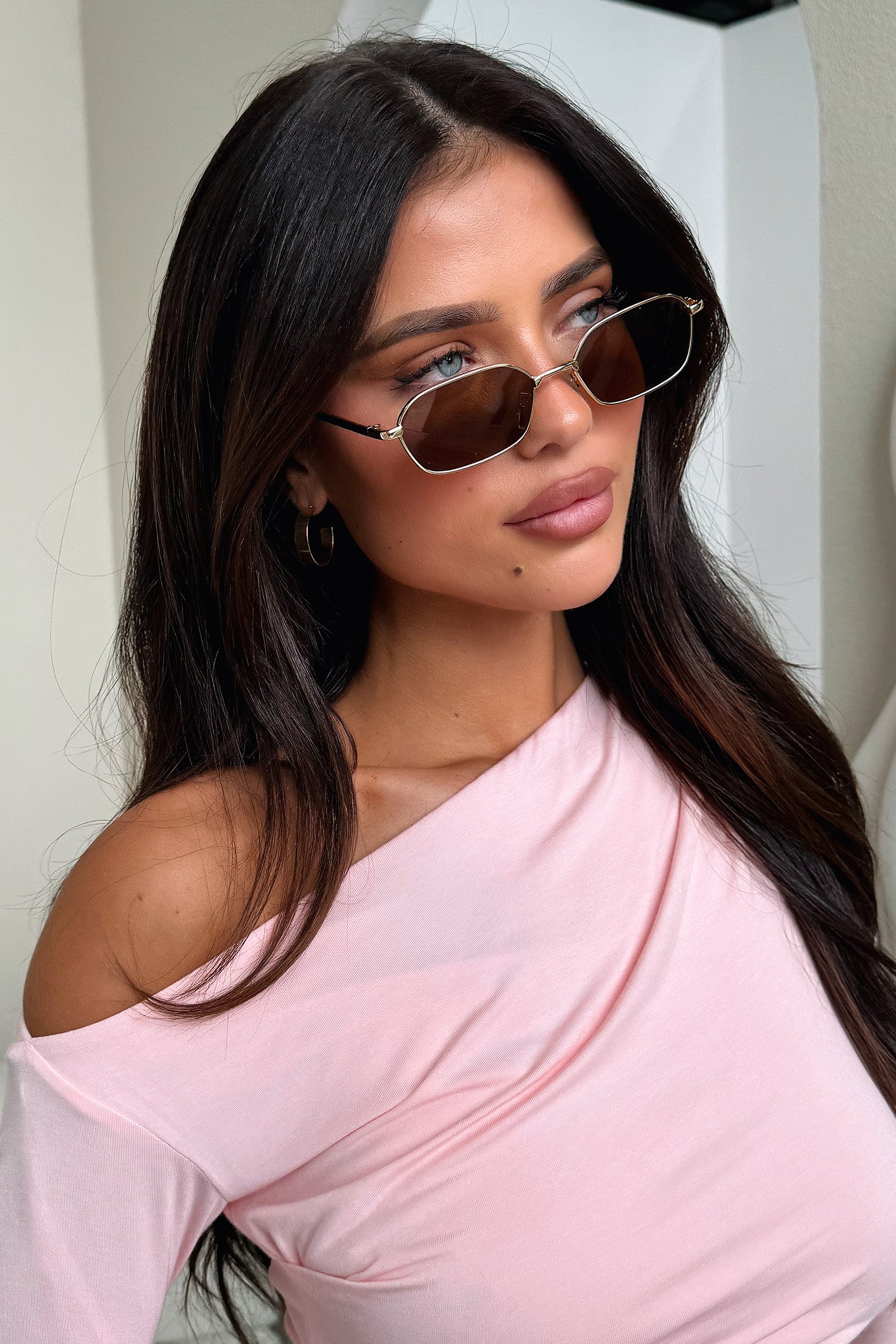 DALIA - Rhys Sunglasses - Gold/Brown