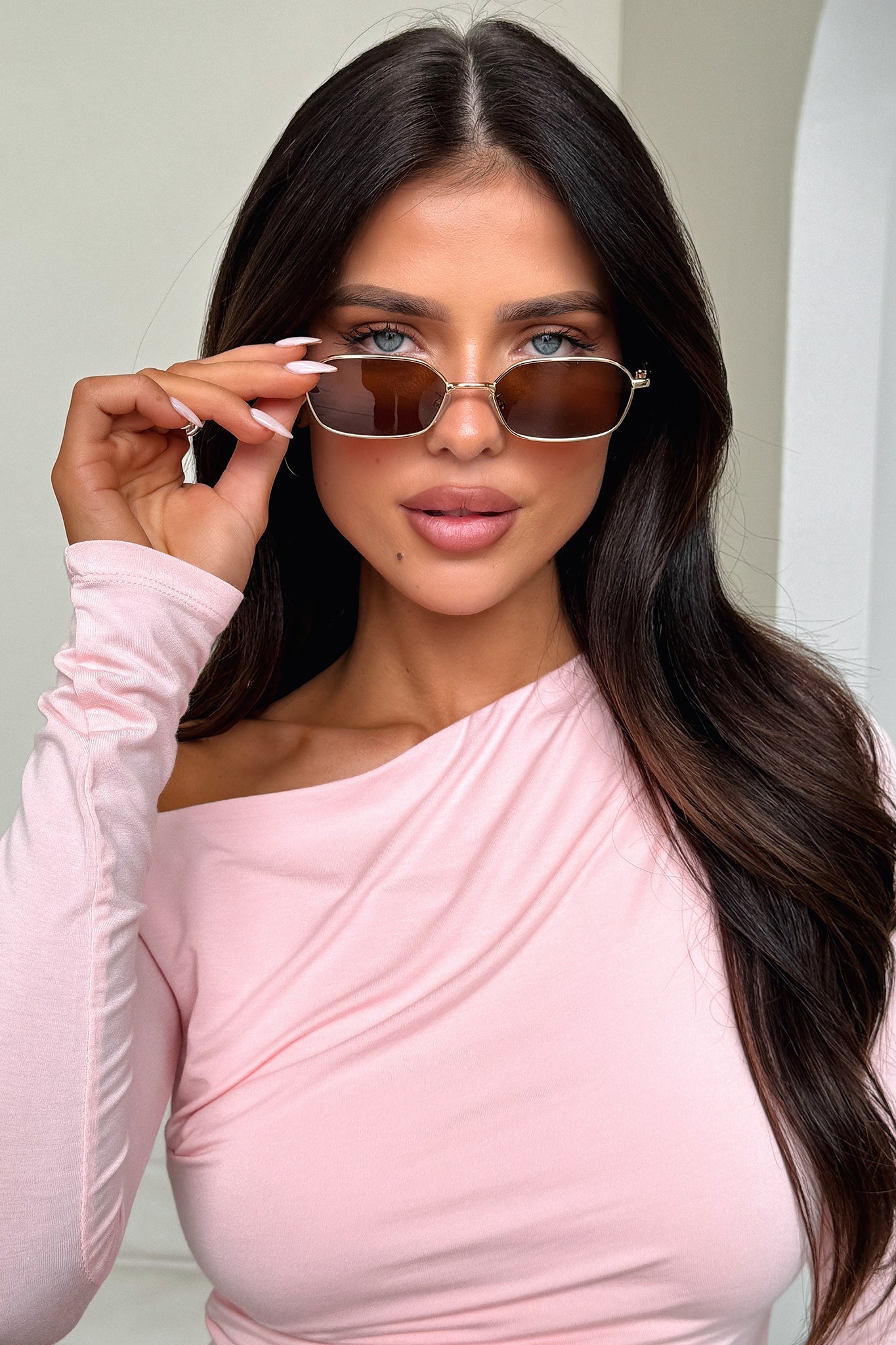 DALIA - Rhys Sunglasses - Gold/Brown