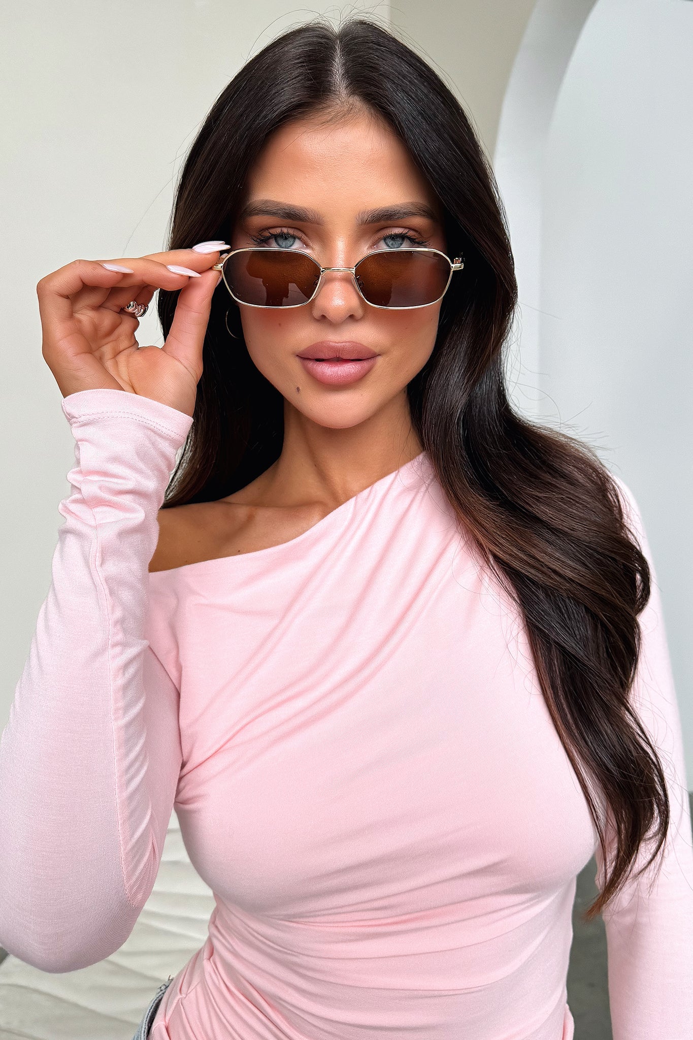DALIA - Rhys Sunglasses - Gold/Brown