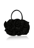 DALIA - Satin Rosettes Pearl Handbag