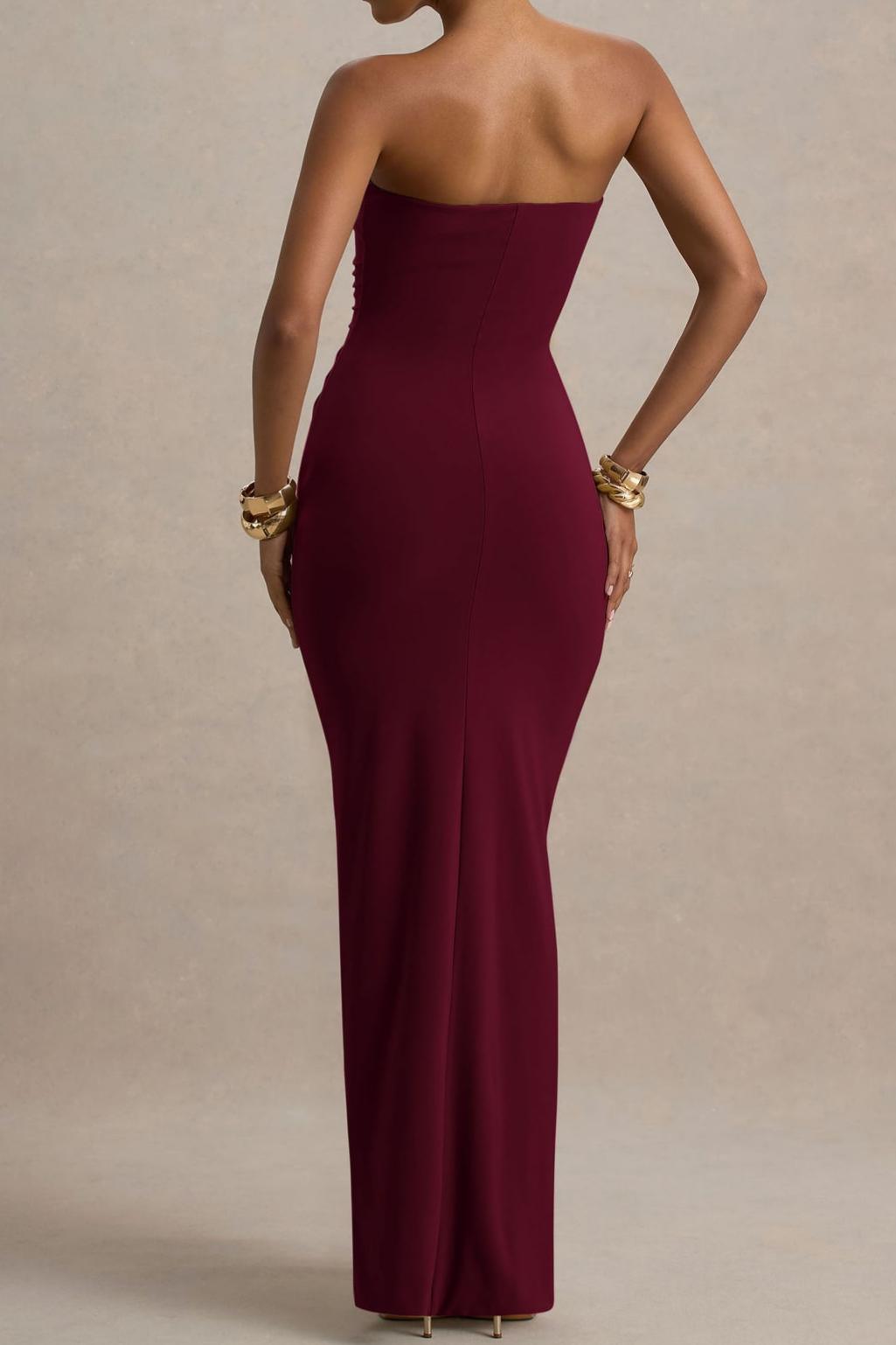DALIA – Elegant Strapless Draped Dress