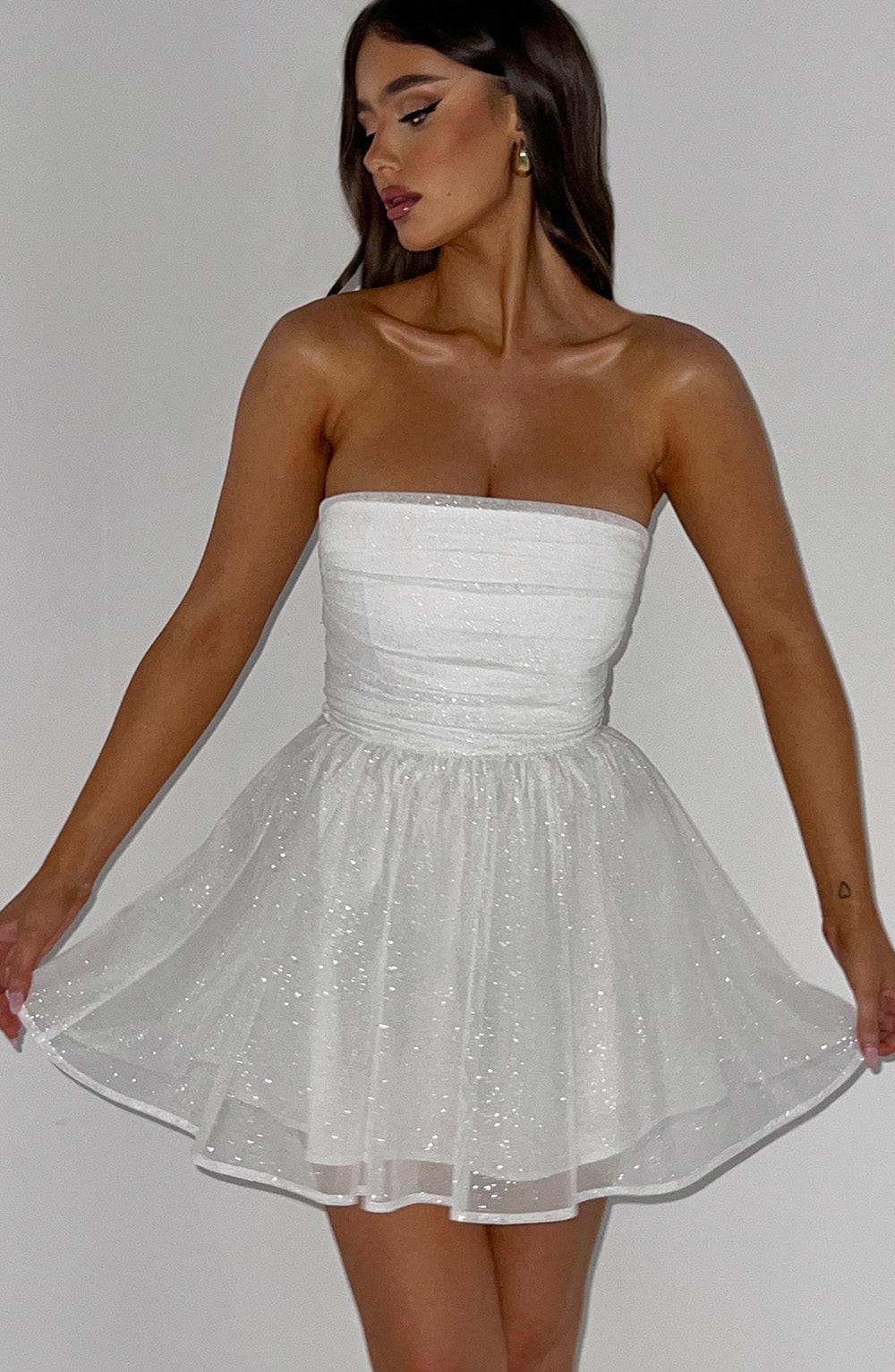 DALIA - Glitter Strapless Mini Dress