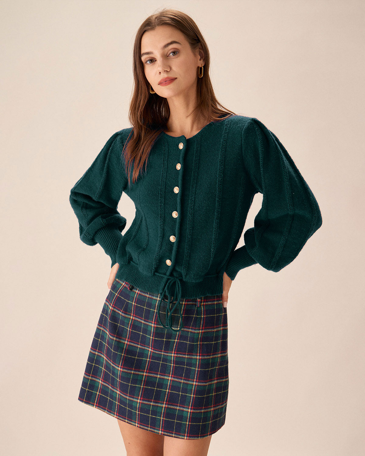 DALIA - Jednorzędowy kardigan z rękawami Green Lantern