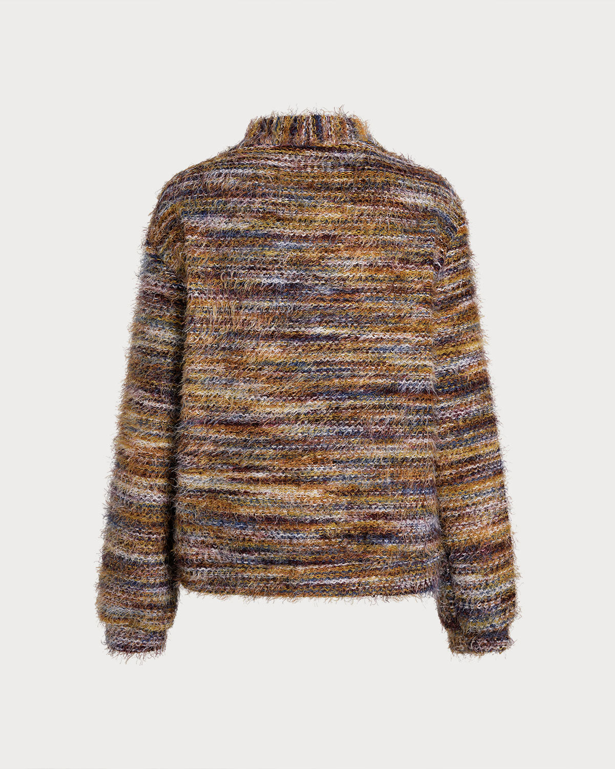 DALIA - Rode gebreide cardigan met enkele rij knopen