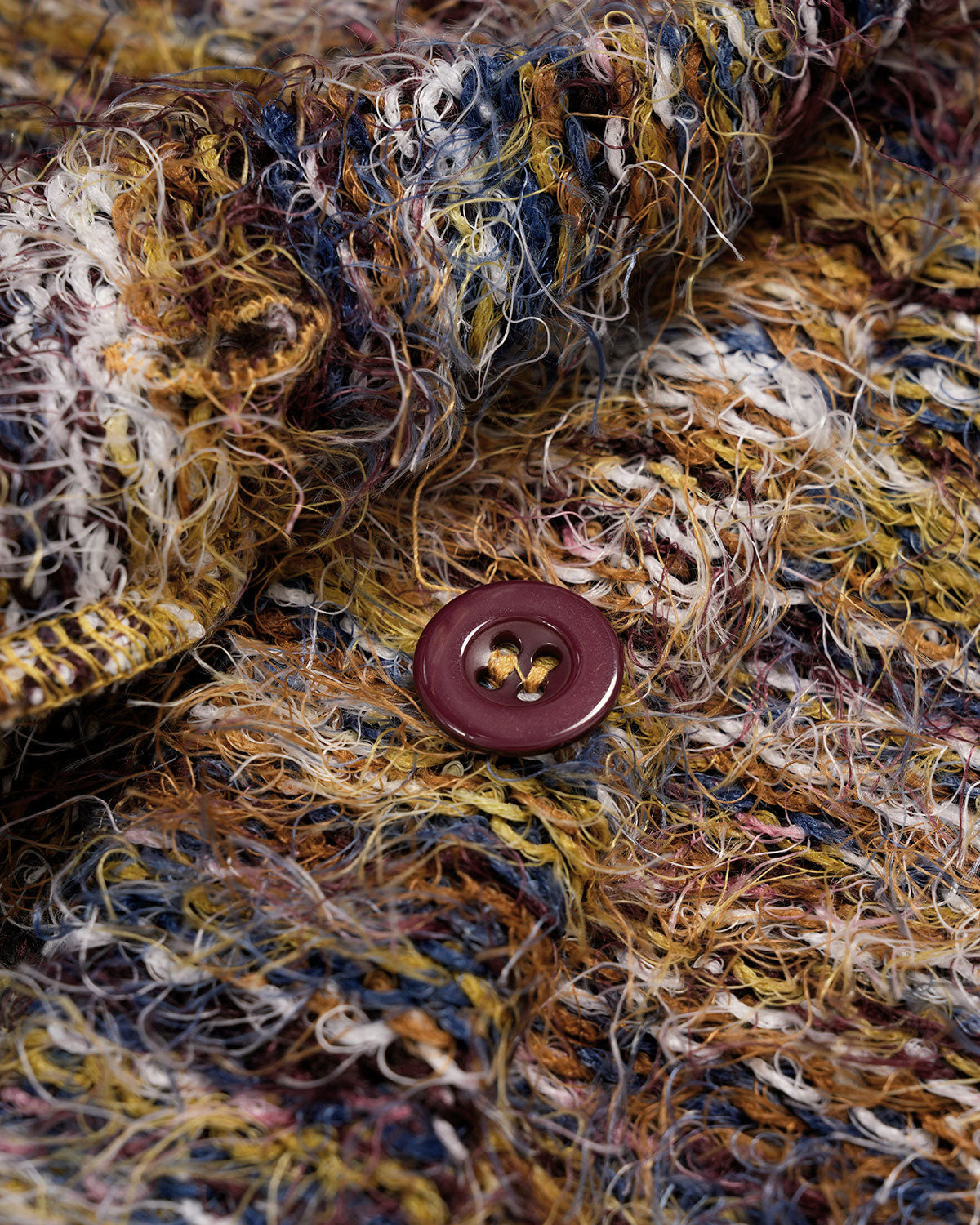 DALIA - Rode gebreide cardigan met enkele rij knopen