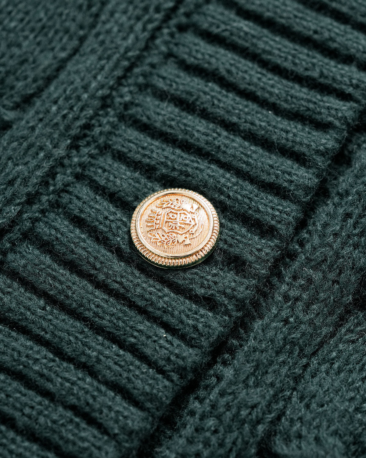 DALIA - Green Single Breasted Daily Knit Cardigan